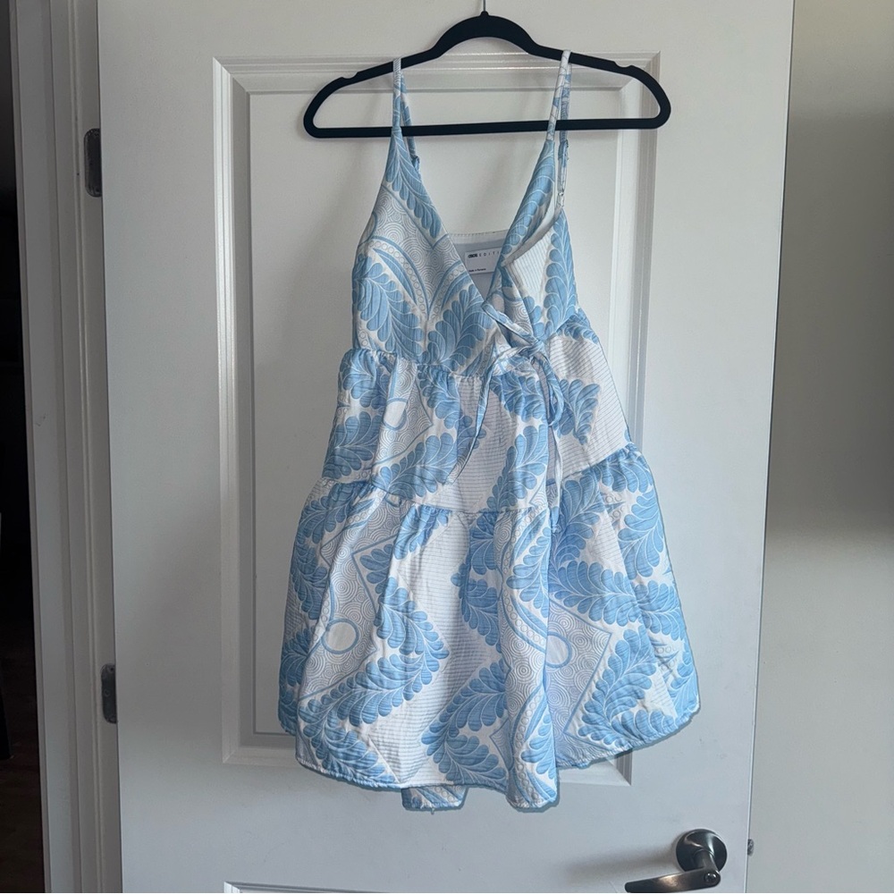 ASOS Blue and White Patterned Dress